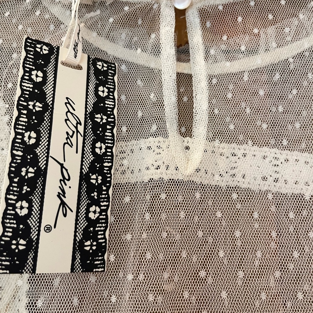 Ultra Pink Lace Embroidered Blouse - Picture 7 of 10